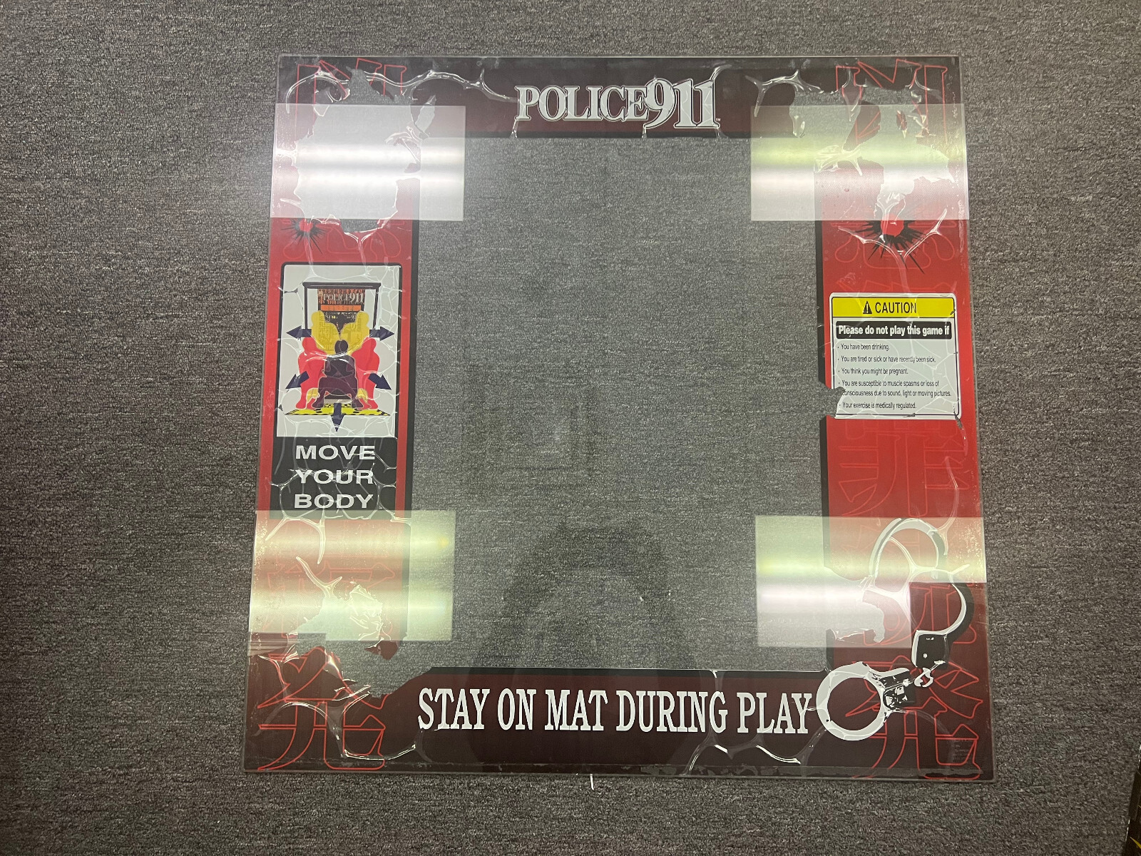 POLICE 911 Arcade BACKGLASS by KONAMI 2000