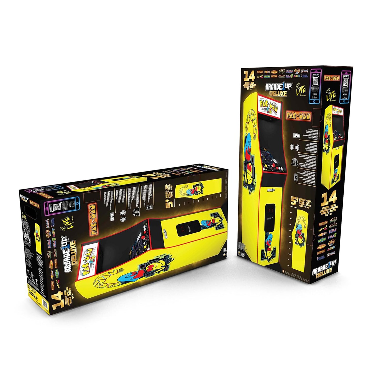 Arcade1Up Pac-Man Deluxe Arcade Gaming Cabinet w/14 Classic Games (Open Box)