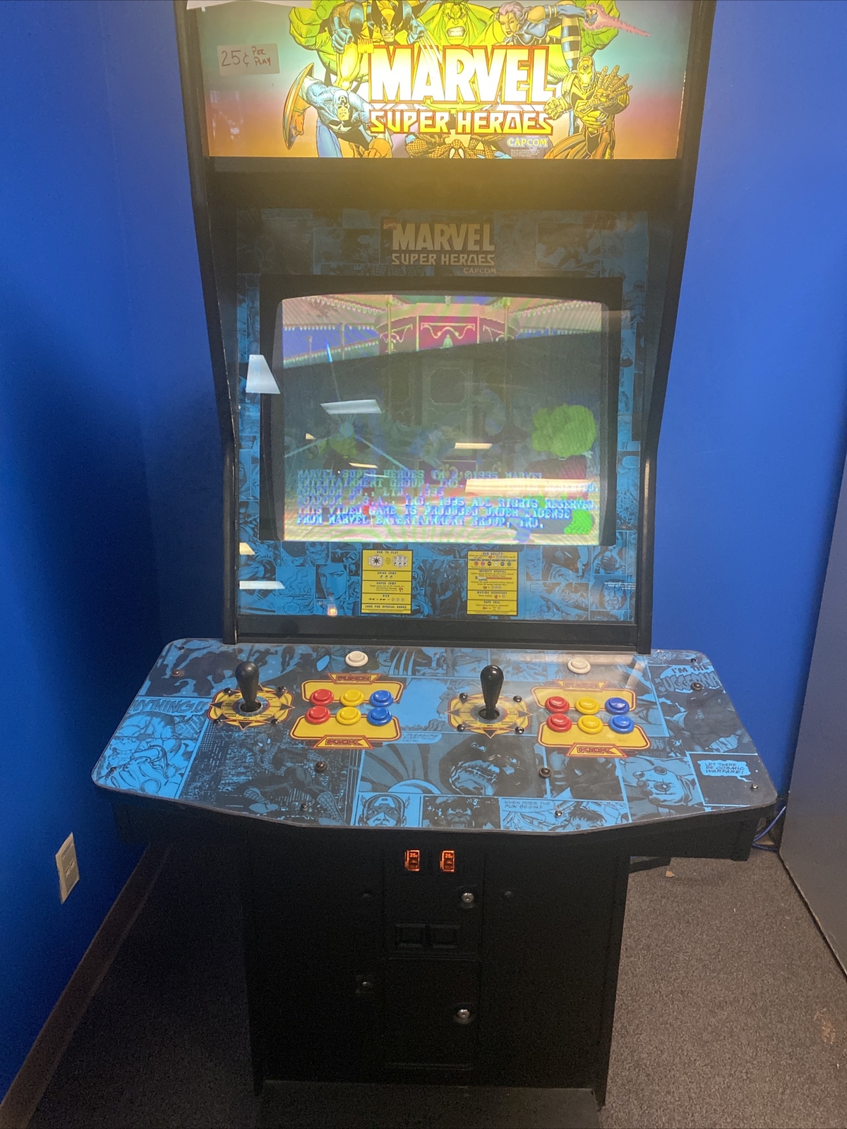 Marvel Super Heroes – Authentic Arcade Machine Working!! —See Details for more!
