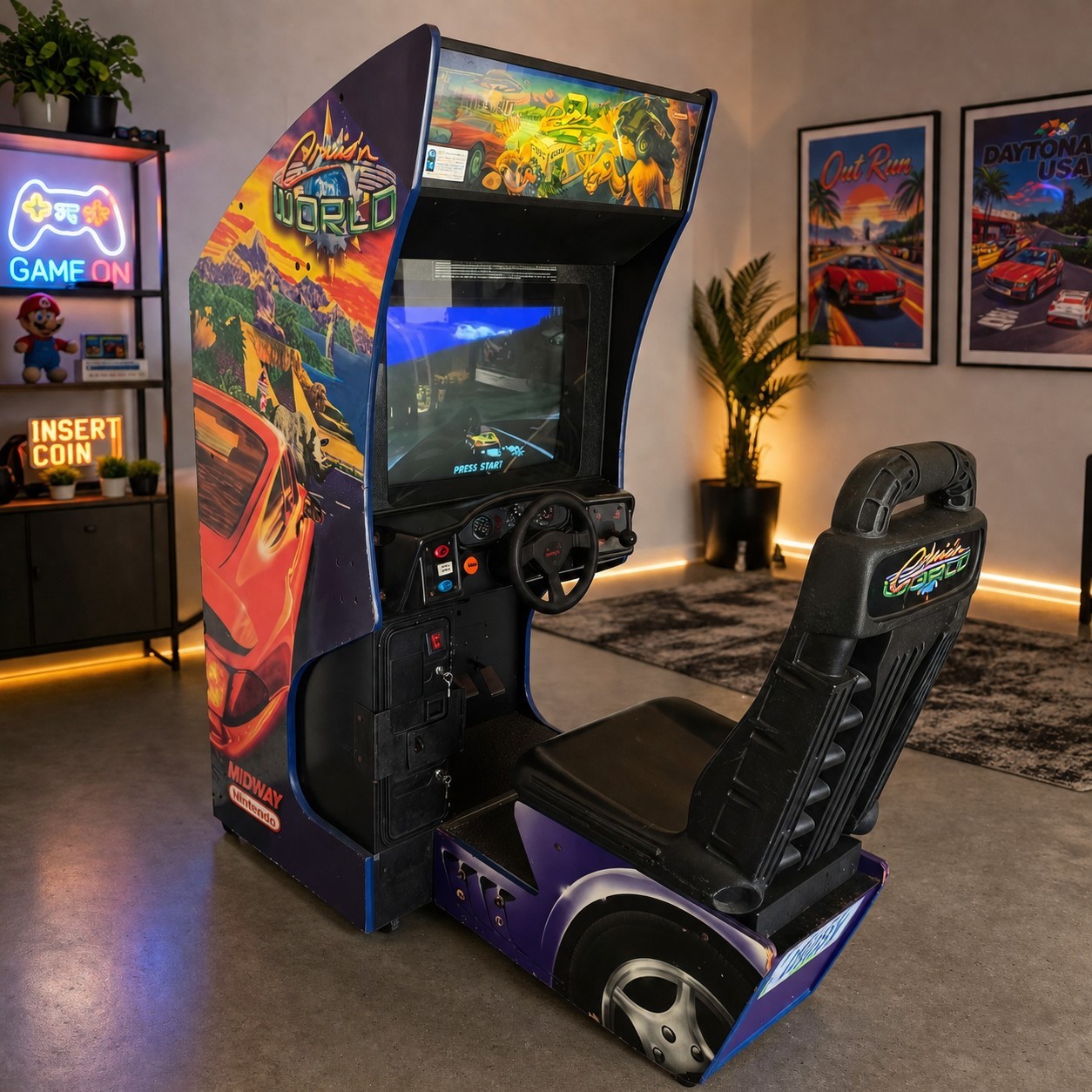 Midway Cruis’n World Sit-Down Driving Arcade Machine Cabinet Original 1996