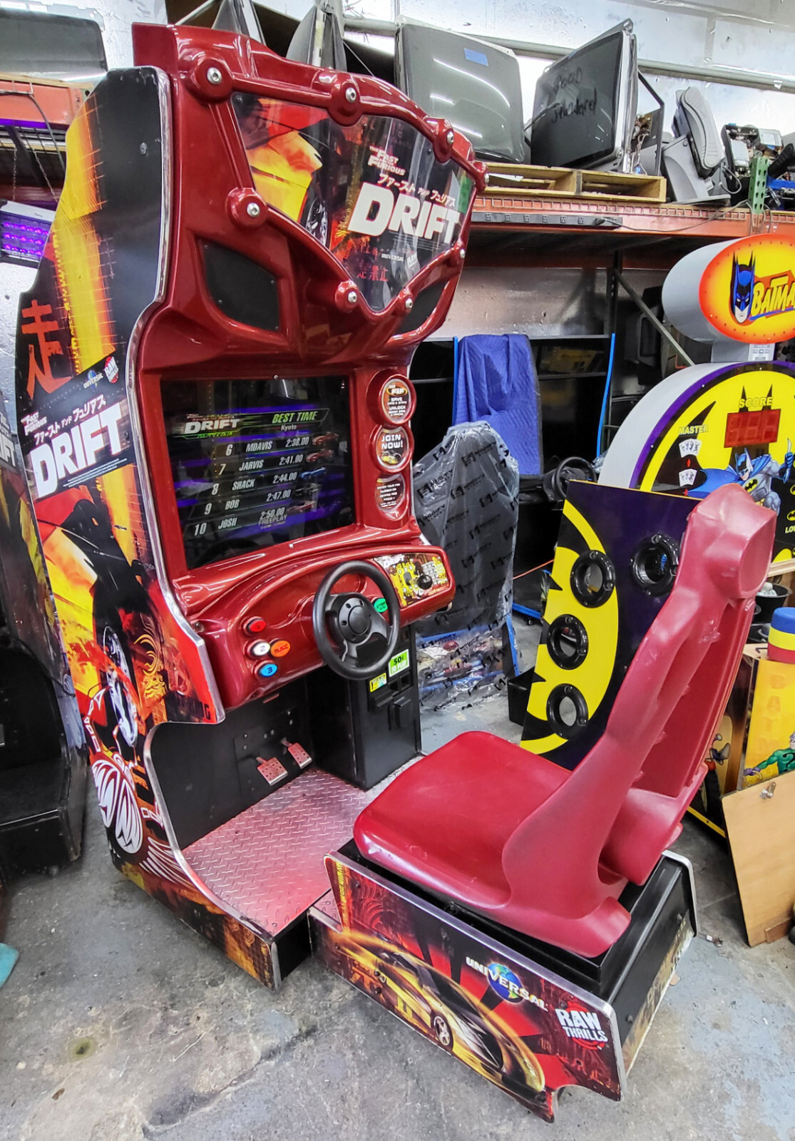 The Fast and Furious DRIFT Sit Down Arcade Driving Video Game Machine – 22″ LCD