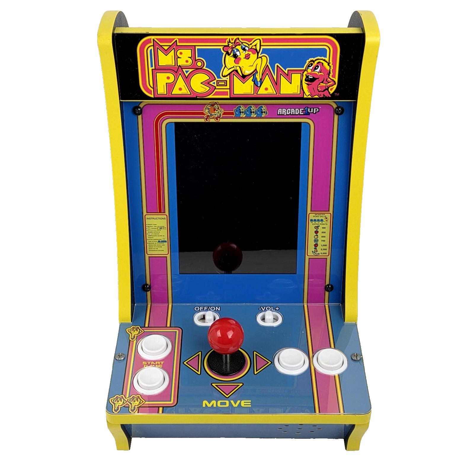 Arcade 1 Up Ms Pacman Dig Dug II Galaga Pacman Plus 8261 Countercade 4 in 1