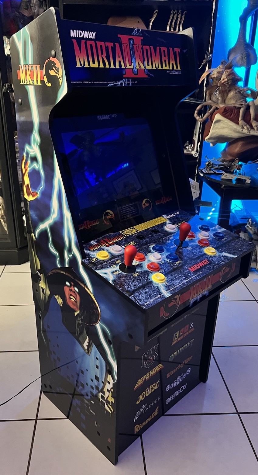 Arcade1Up Mortal Kombat II Classic SE Arcade Machine – 4 – Foot Cabinet, 13 Clas