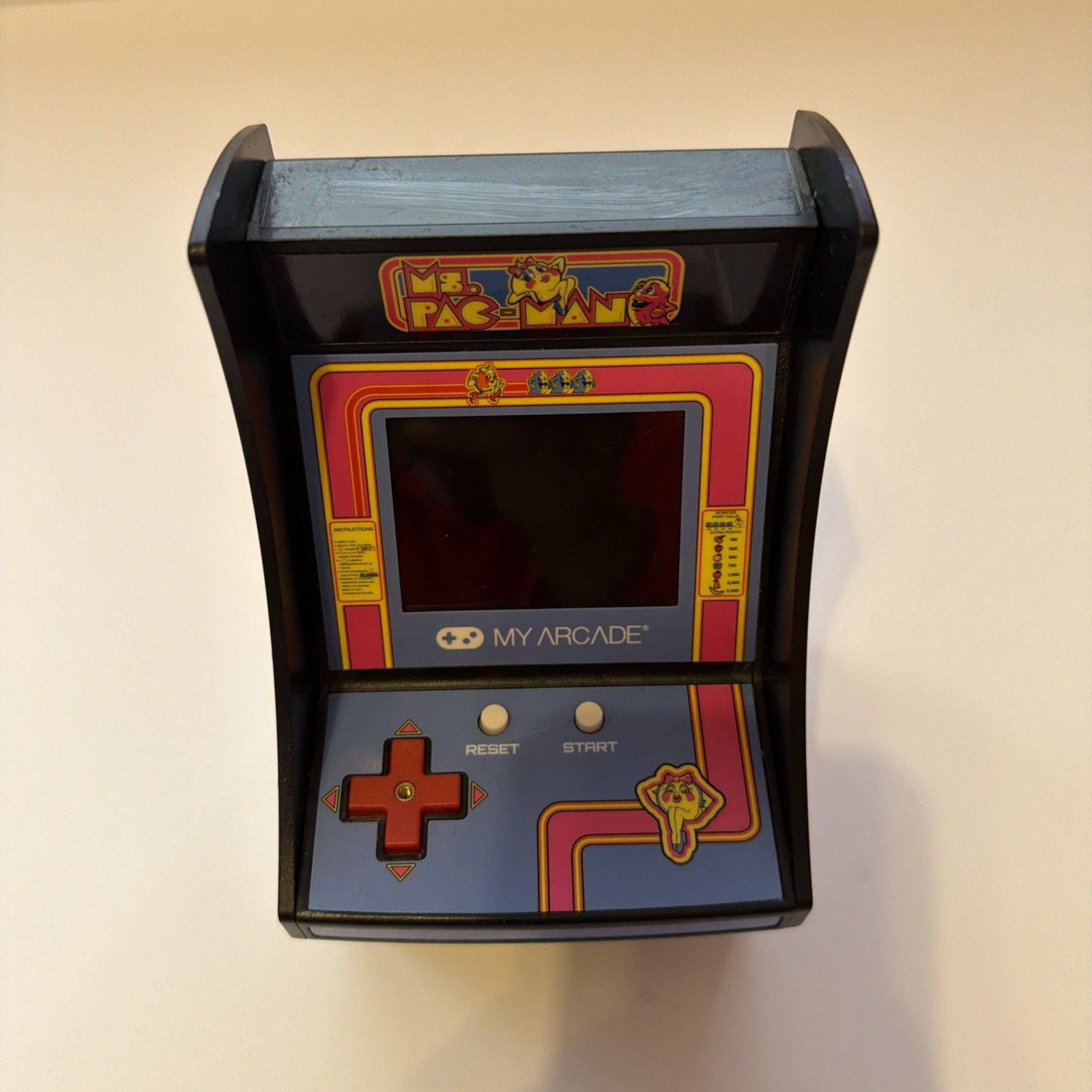Ms. Pac-Man My Arcade 7” Mini Arcade Machine Video Game Bandai Namco – Working