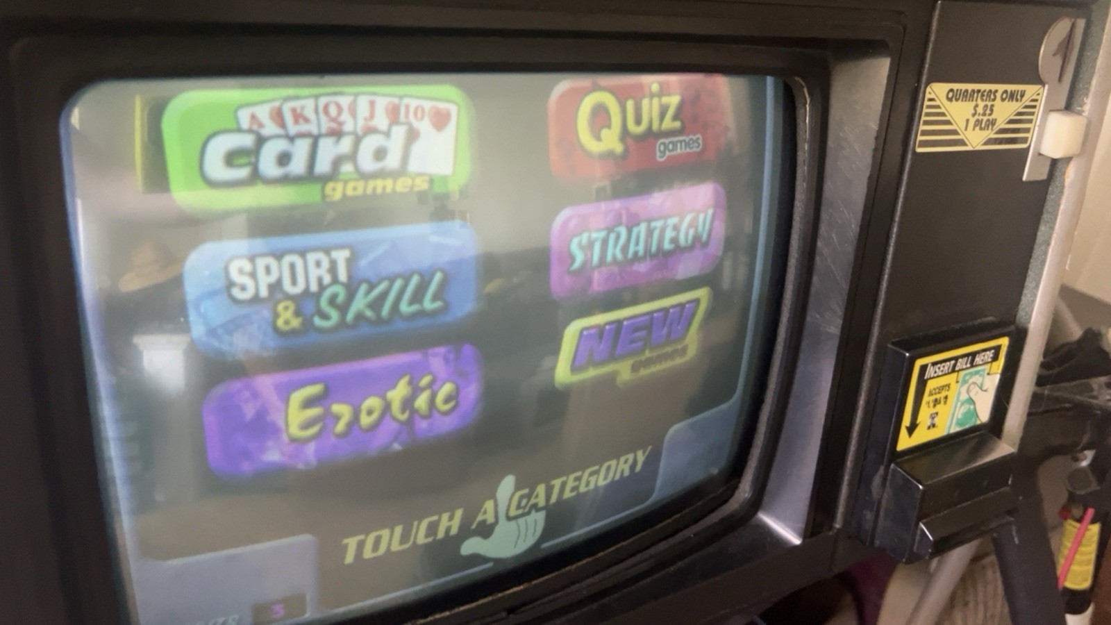 ORIGINAL MEGATOUCH XL EXTREME ARCADE BAR TOP COIN OP VIDEO GAME & Cash Exotic