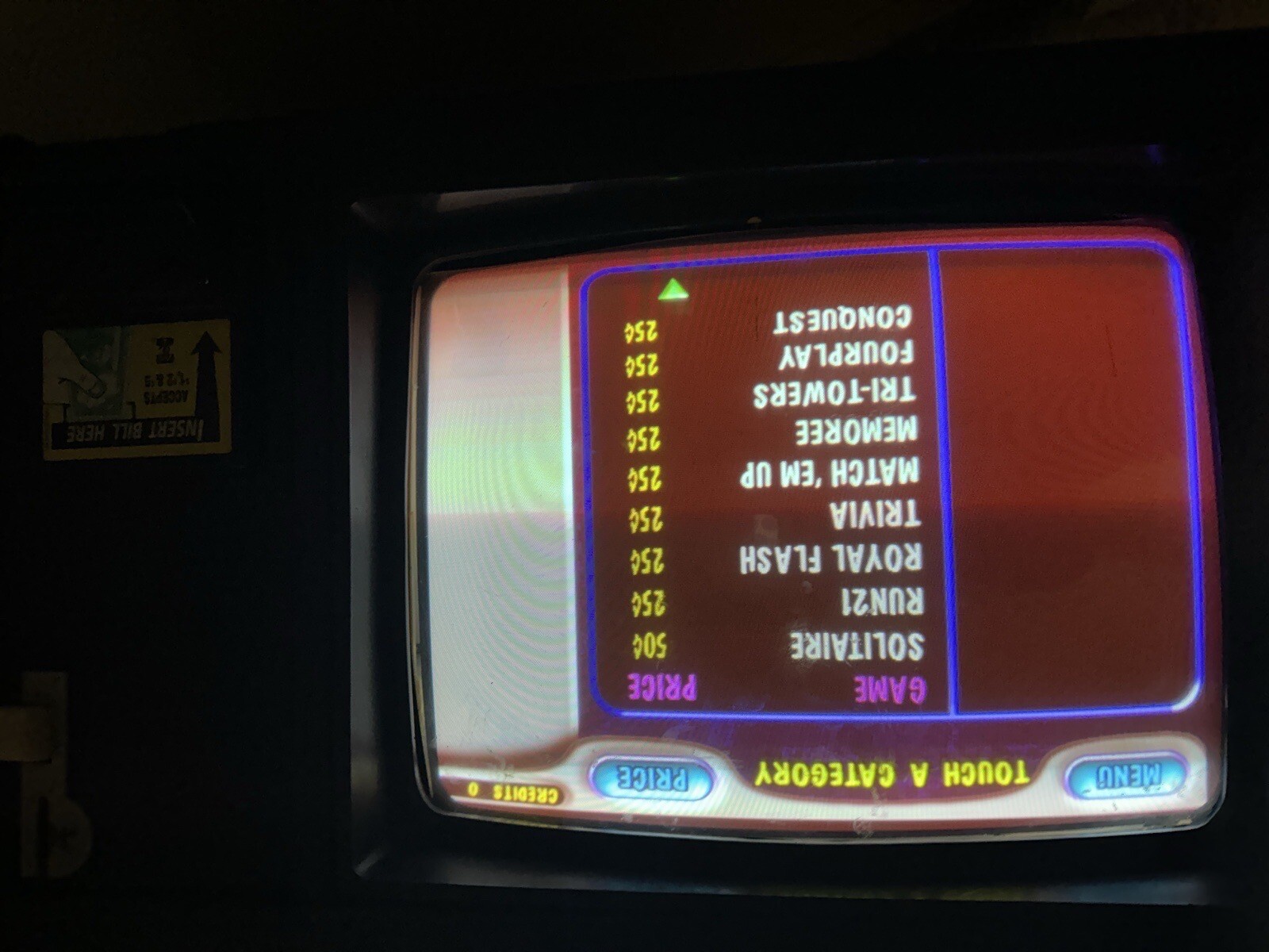 ESTATE* VINTAGE MERIT INDUSTRIES G20-101-001 BAR TOP VIDEO ARCADE GAME & No Key