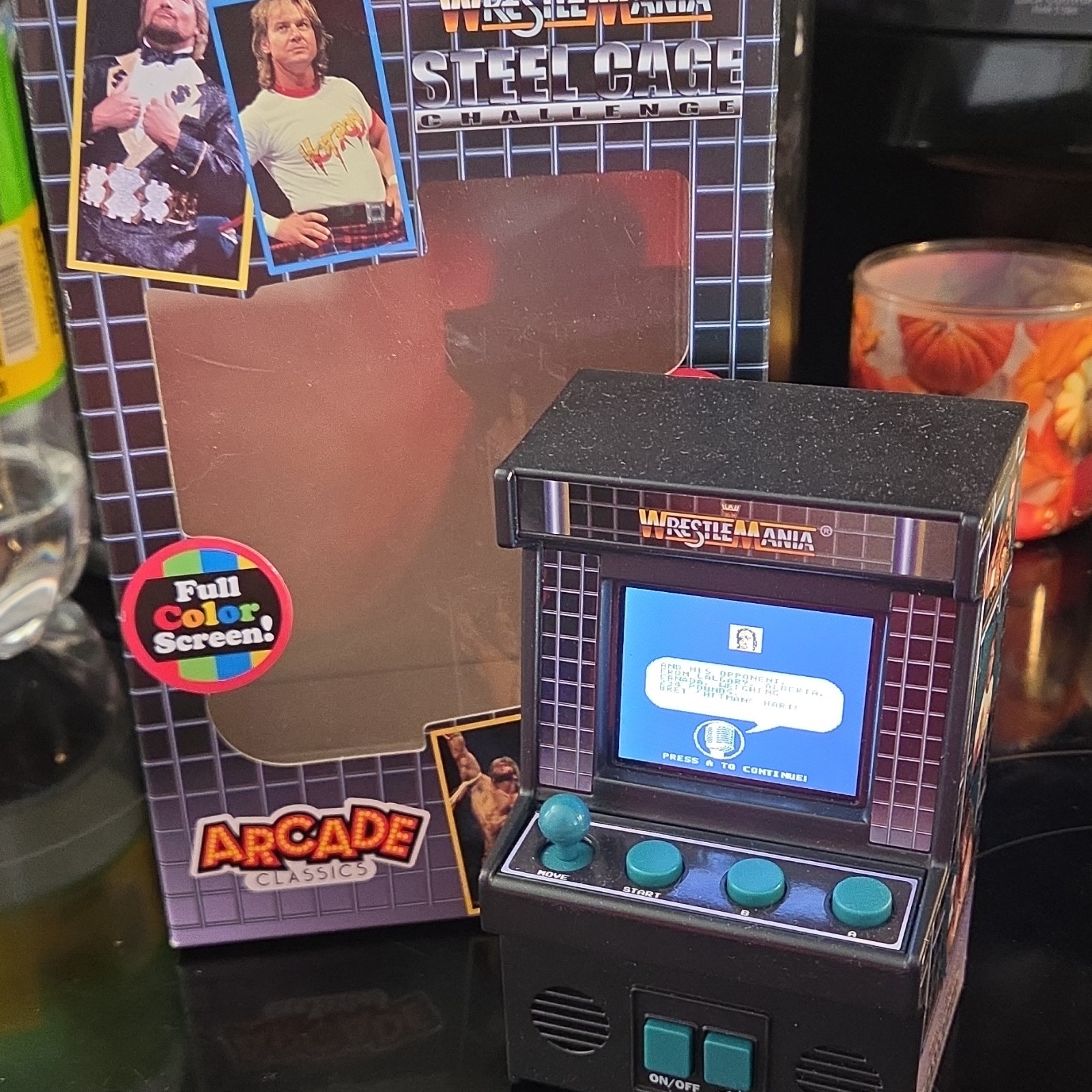 Arcade Classics WrestleMania: Steel Cage Challenge Mini Arcade Machine- WWE