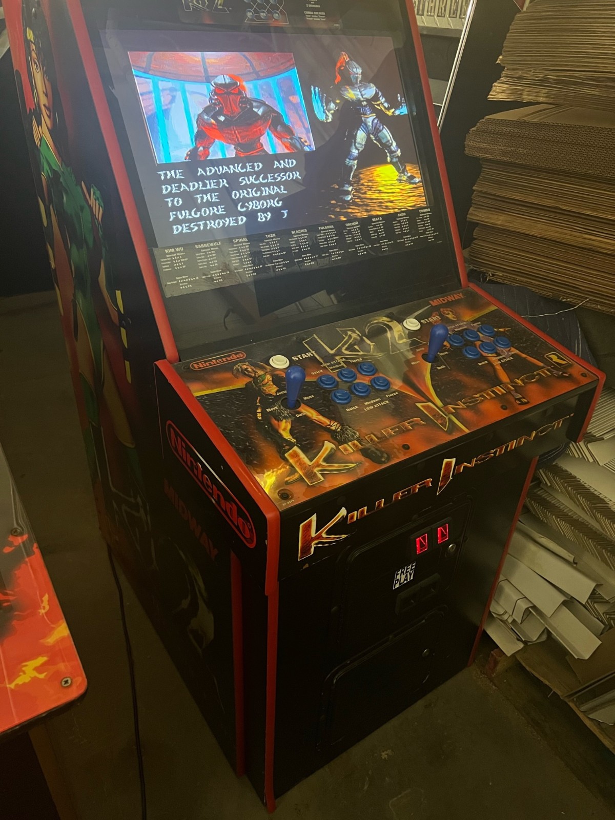 KILLER INSTINCT I & II ARCADE MACHINES by MIDWAY (ARCADE BUNDLE – BOTH MACHINES)