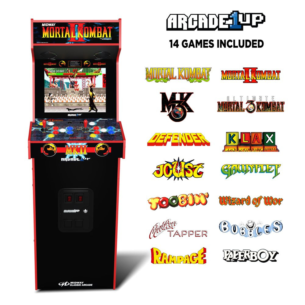 Arcade1Up Mortal Kombat II Deluxe Arcade video Game machine wifi multiplayer