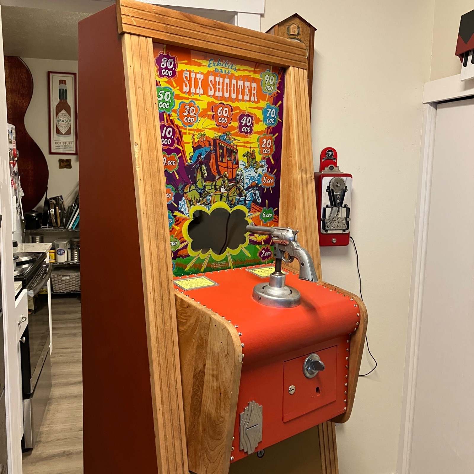 Dale Six Shooter Vintage Arcade Shooting Game made by Exhibit Supply RESTORED