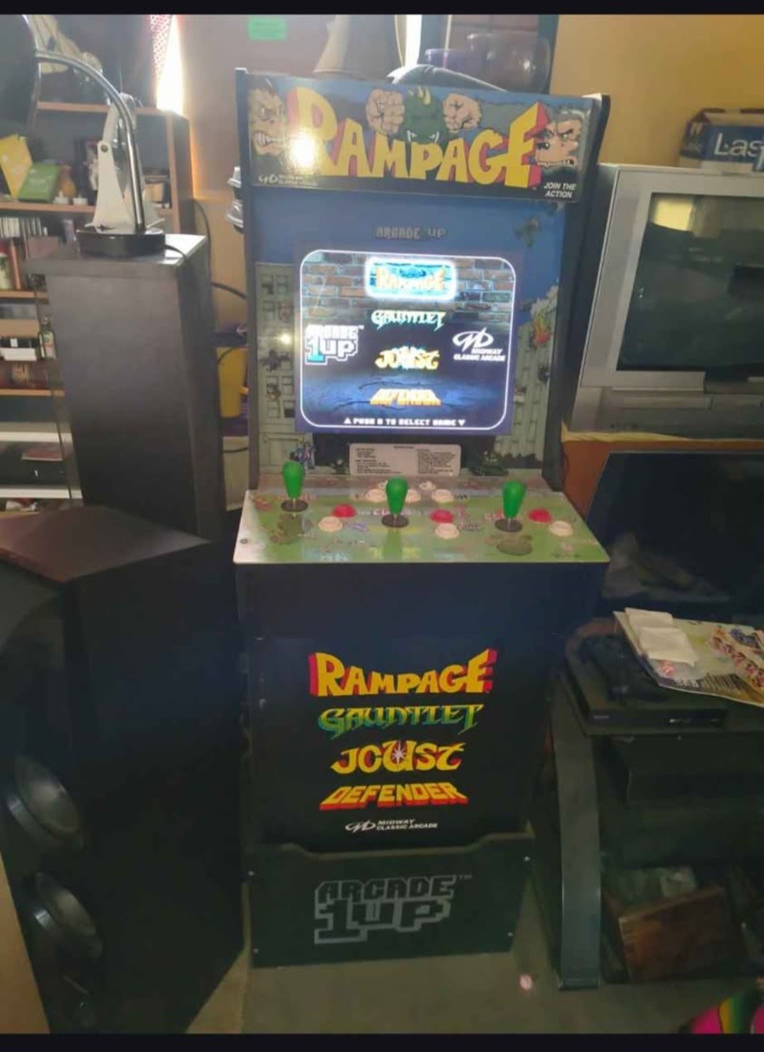Arcade1Up Rampage Reproduction Arcade Cabinet w/ Gauntlet Joust Defender