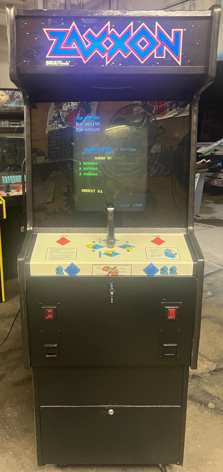 ZAXXON ARCADE MACHINE by SEGA/GREMLIN 1982 (Excellent Condition) *RARE*