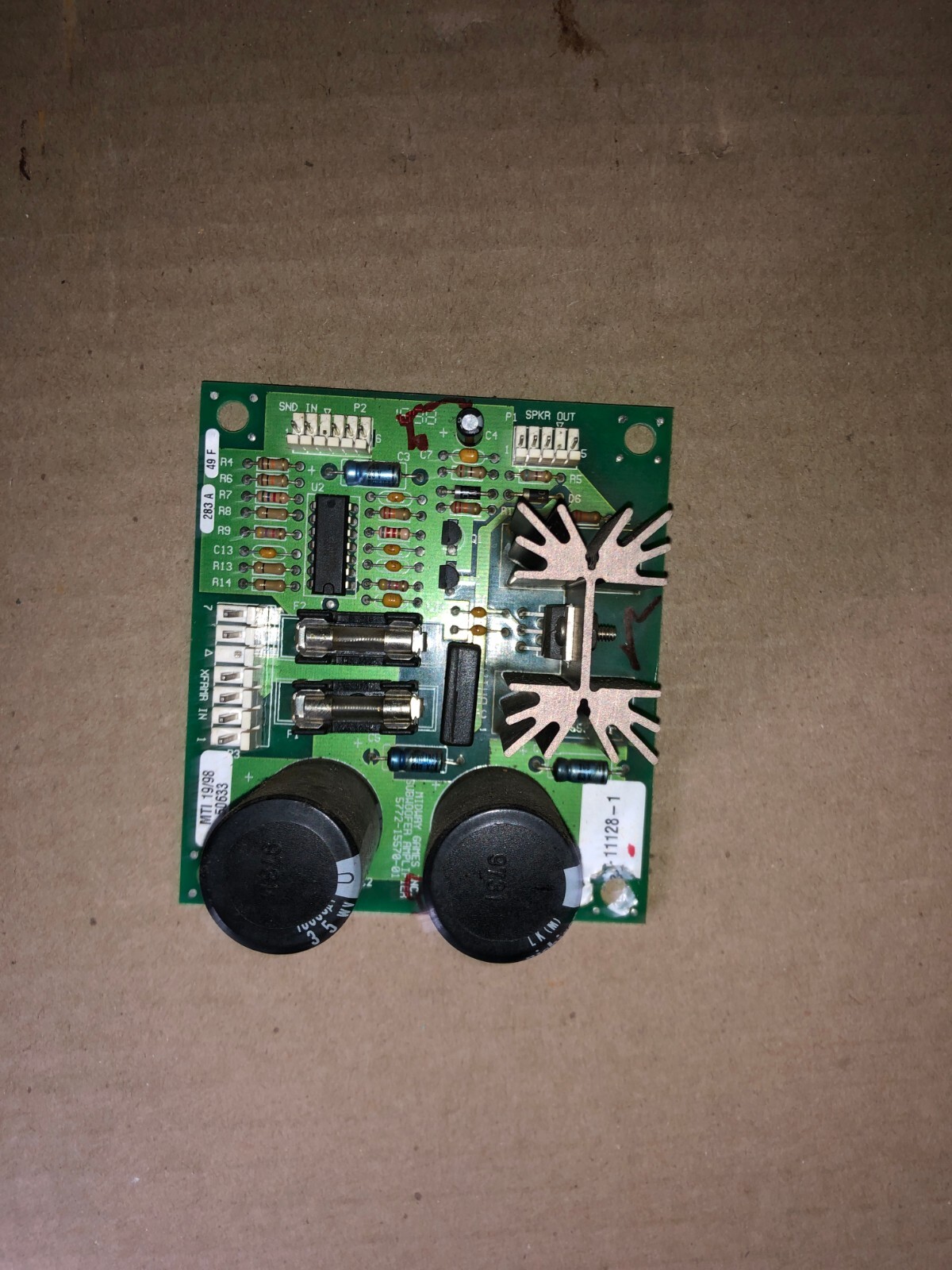 CALIFORNIA SPEED SUBWOOFER “BOOM BOOM” PCB MIDWAY 5772-15570-01 ARCADE