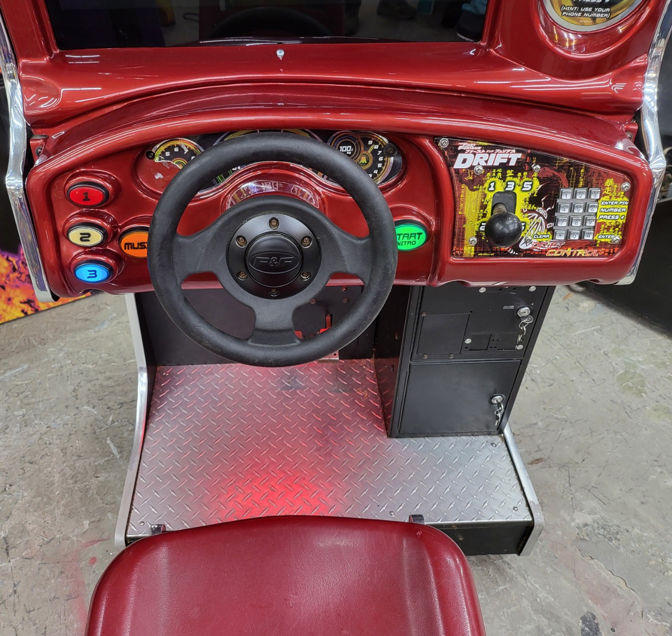 The Fast and Furious DRIFT Sit Down Arcade Driving Video Game Machine 24″ LCD #3