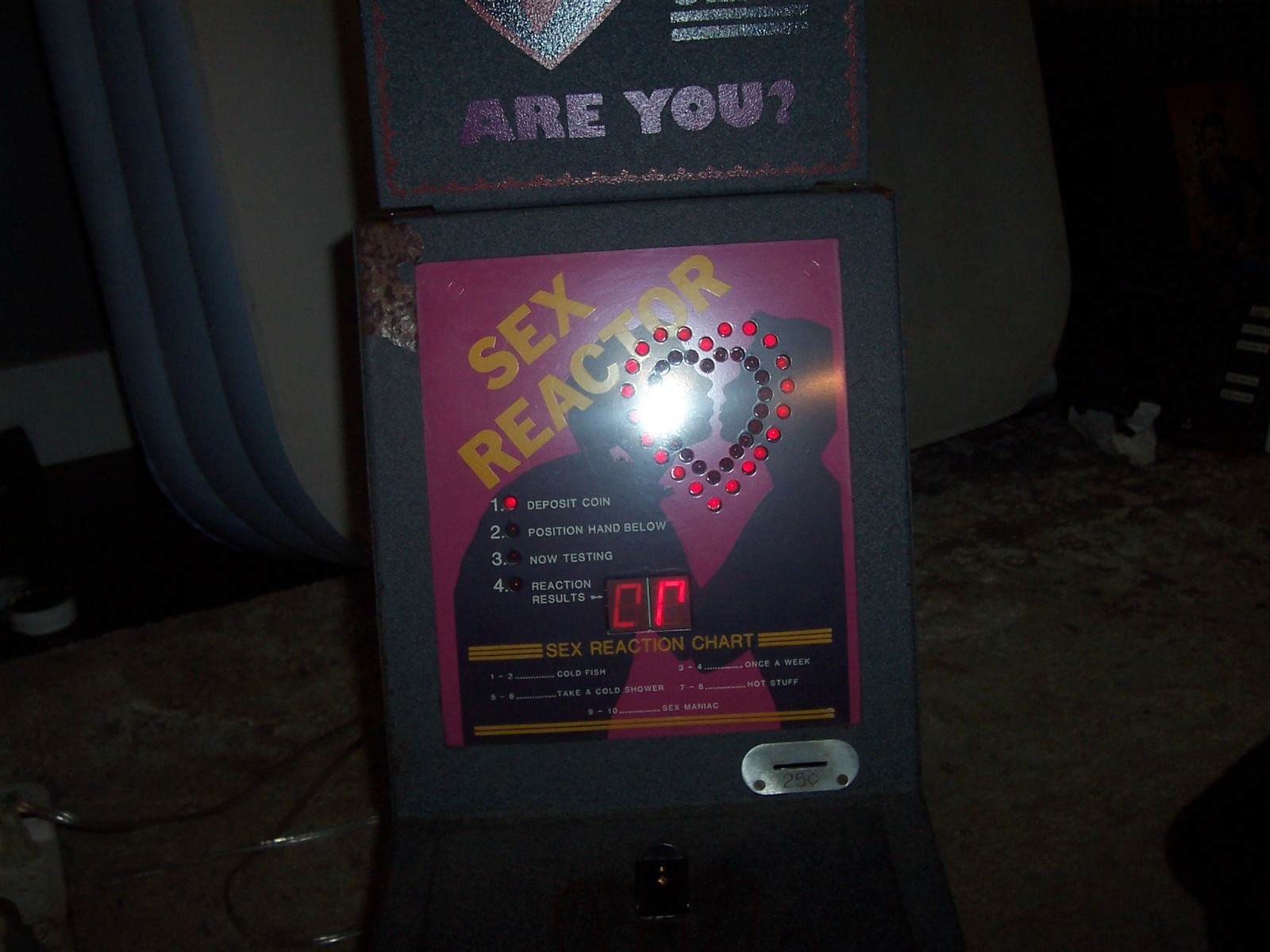SEX REACTOR Game Arcade .25 Cent – Works PLEASE READ!