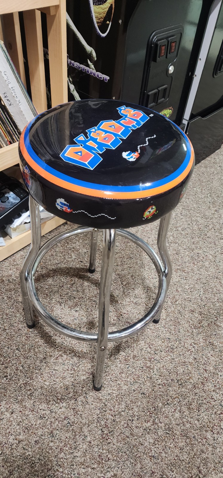 Arcade1Up Dig Dug Bandai Namco Legacy Edition Arcade With Riser and stool