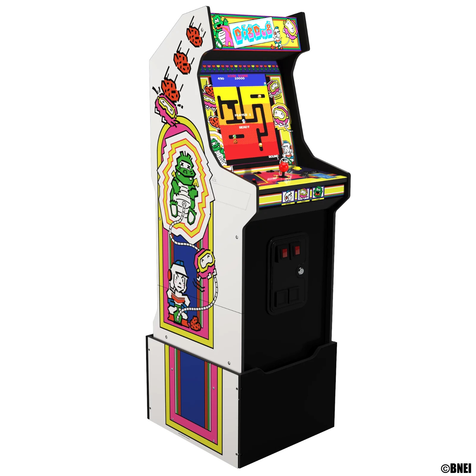Dig Dug Legacy Edition Arcade Video Game Machine Riser Light-Up Marquee