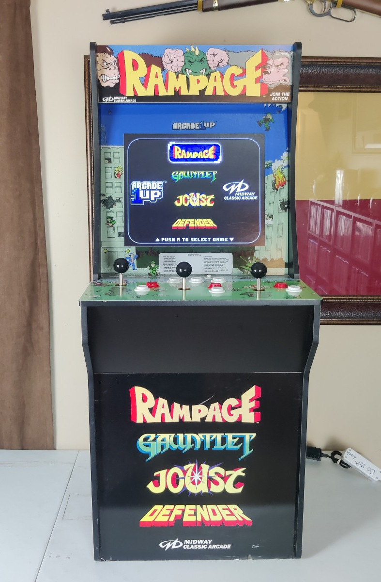 Arcade1up Midway Classic Arcade Machine Rampage Gauntlet Joust Defender USED