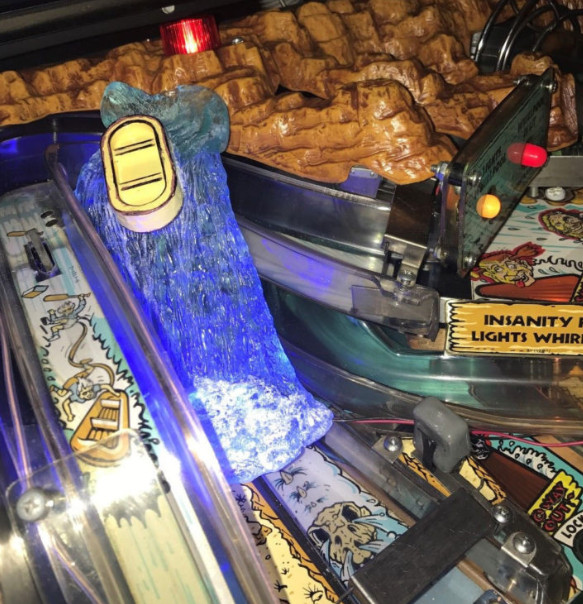 White Water WW Pinball Machine blue WATER FALL W/attached RAFT LED mod