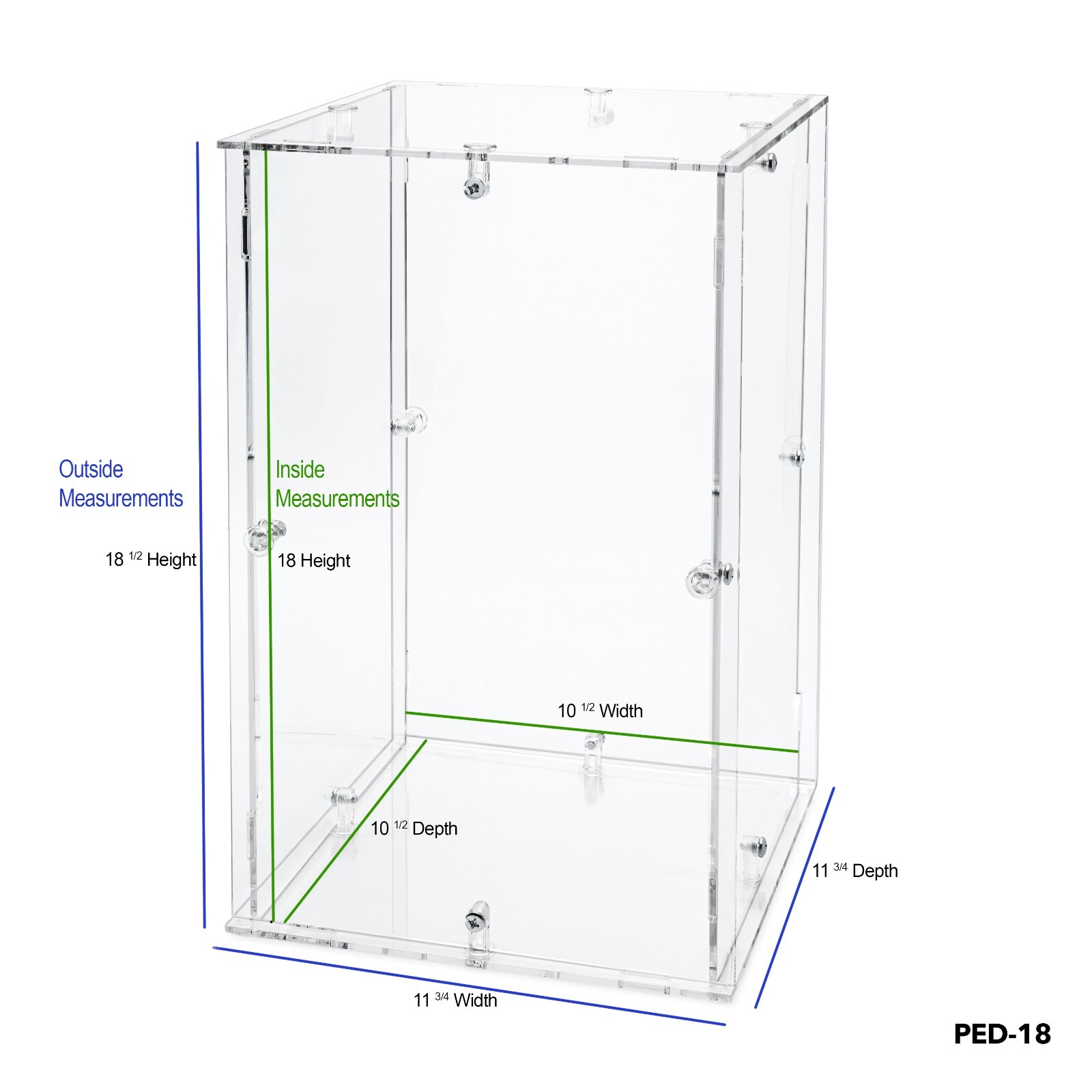 Clear Choice 6-Sided Acrylic Box – Easy to Assemble, for Displaying Collectibles
