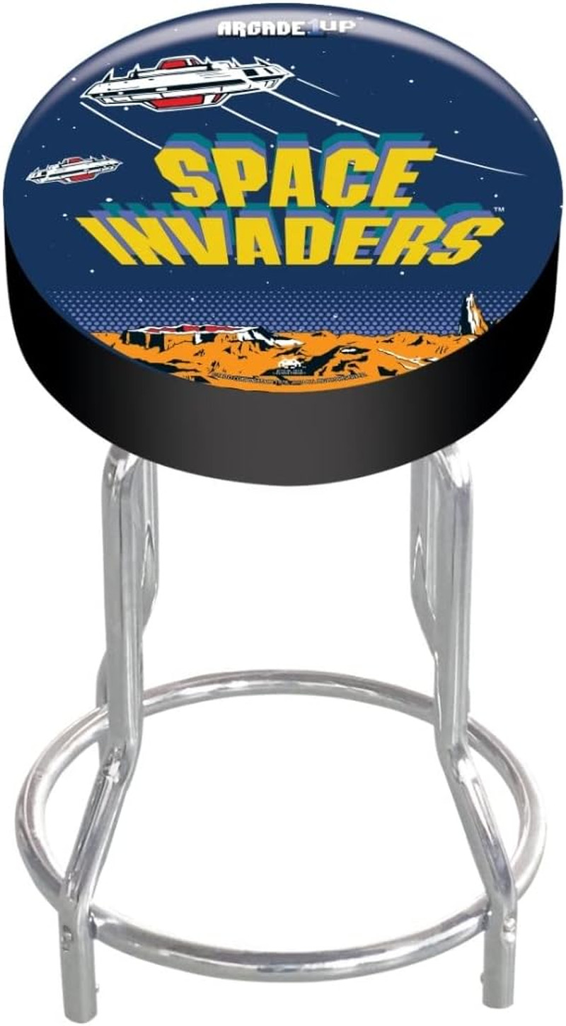 ARCADE1UP Stool Adjustable Height 21.5 Inches to 29.5 Inches (Space Invaders)