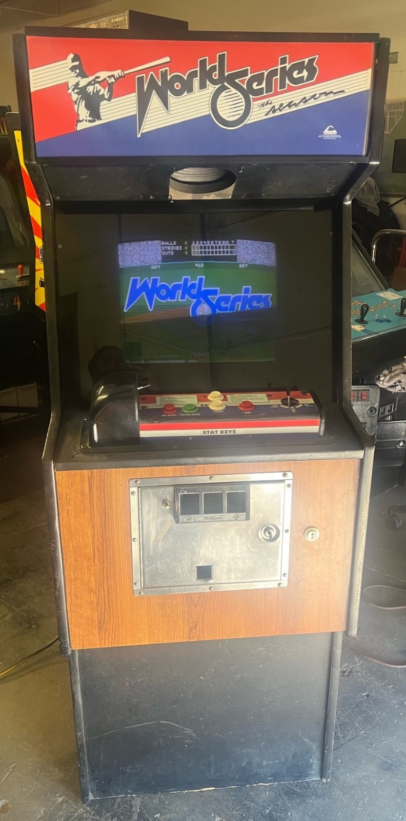 WORLD SERIES BASEBALL ARCADE MACHINE by CINEMATRONICS 1985 (Excellent) *RARE*
