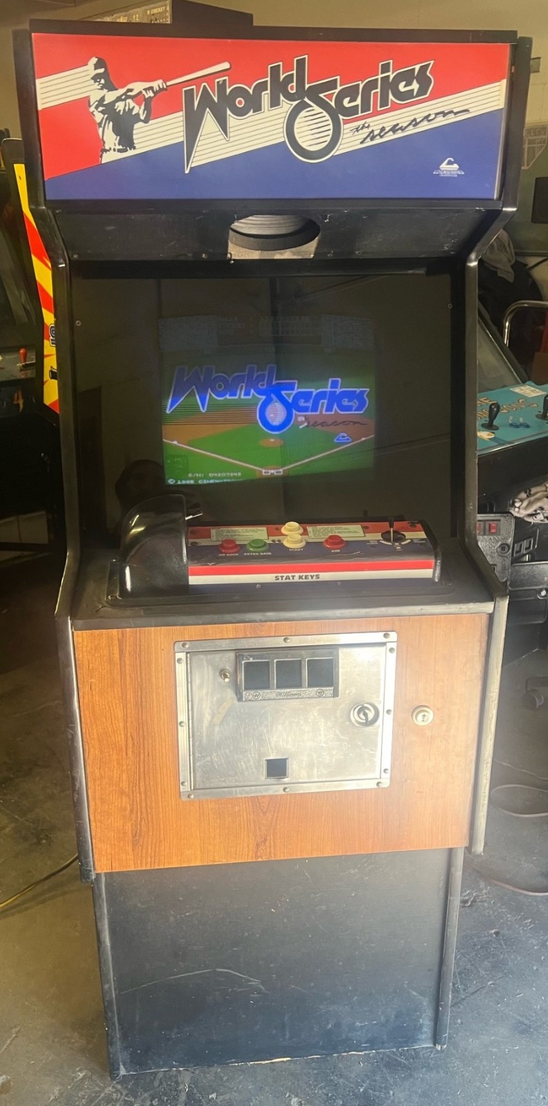 WORLD SERIES BASEBALL ARCADE MACHINE by CINEMATRONICS 1985 (Excellent) *RARE*