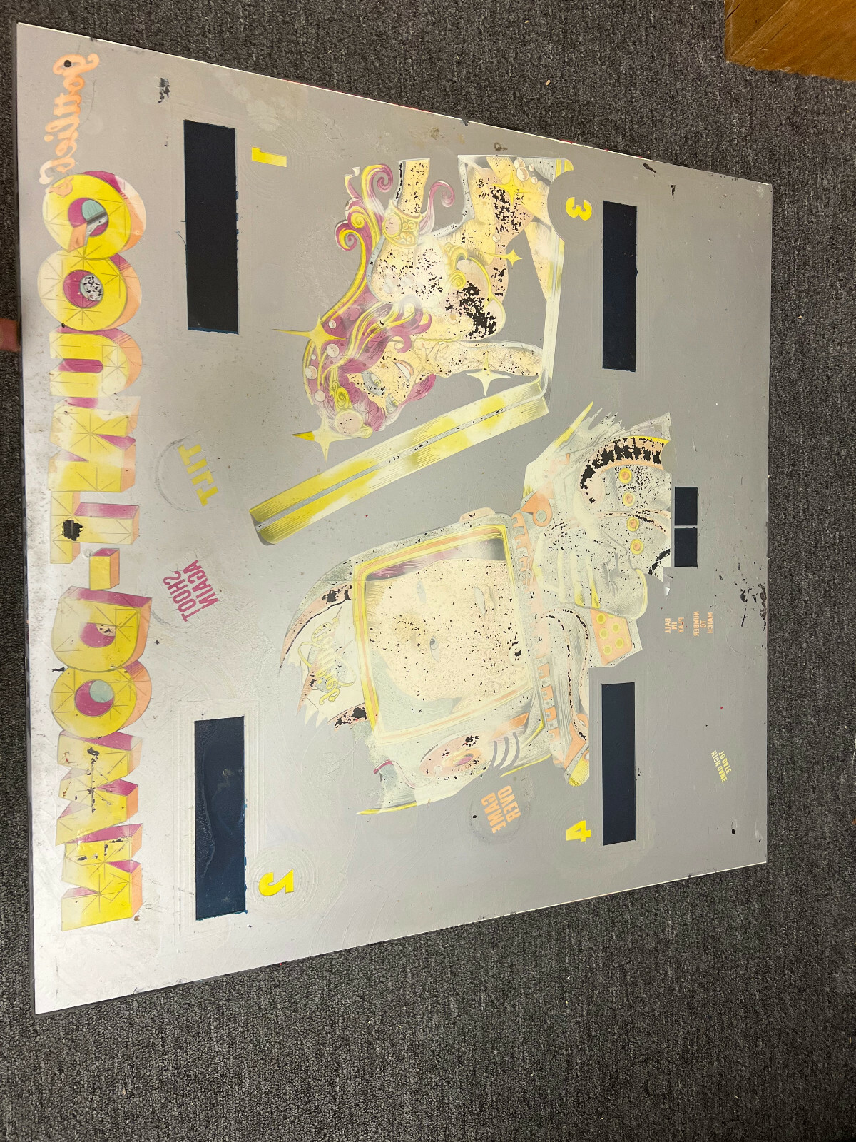 COUNTDOWN Pinball BACKGLASS by GOTTLIEB 1979