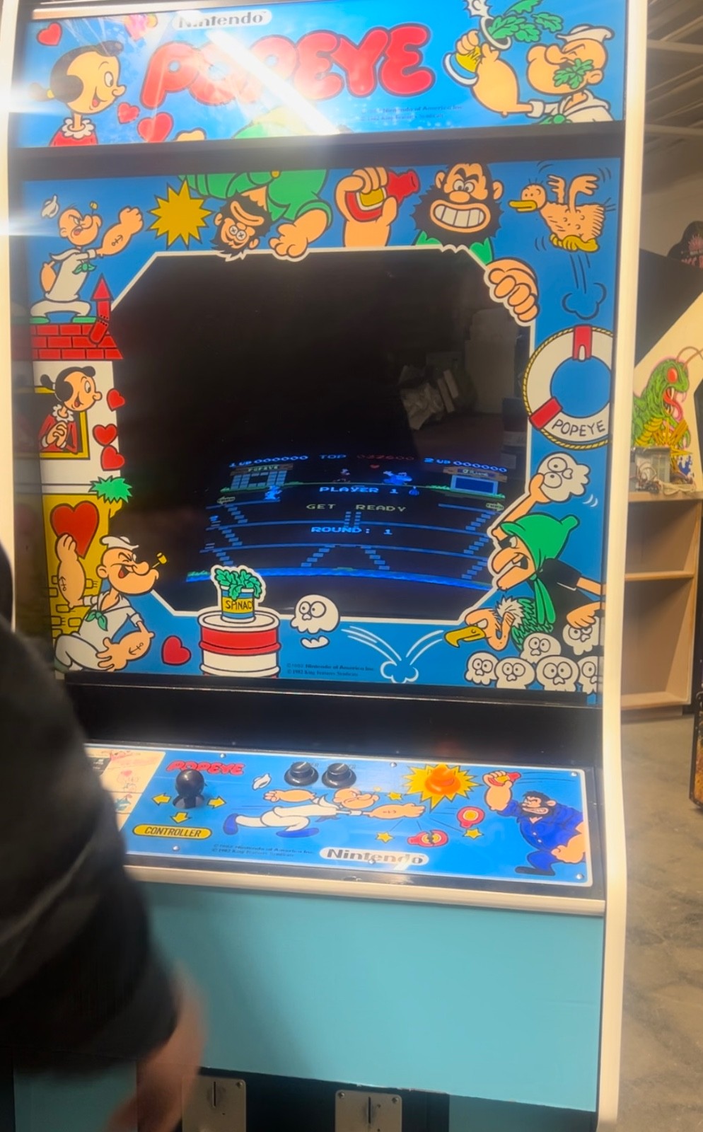 POPEYE ARCADE MACHINE by NINTENDO 1982 (Excellent) *RARE*