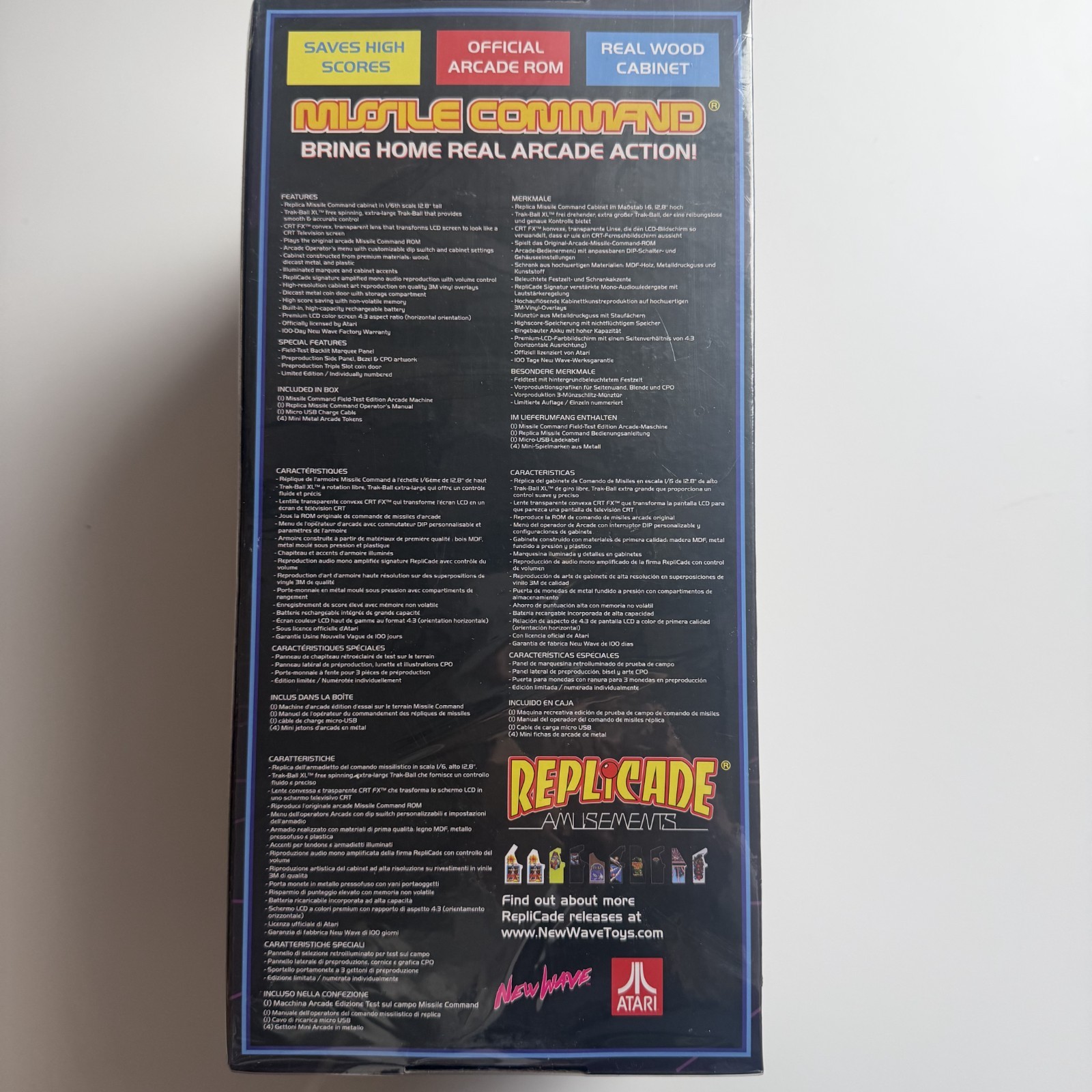Replicade Missile Command Field Test Edition Sealed New Wave Toys Atari
