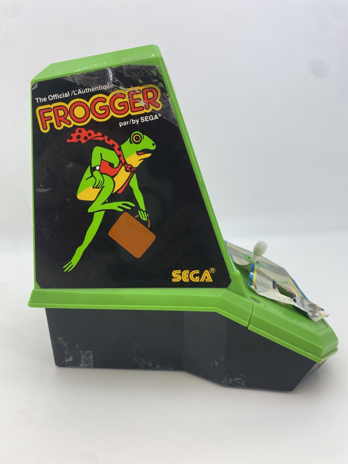 Frogger Vintage 1982 Mini Table Top Handheld Arcade Video Game Sega Coleco Works