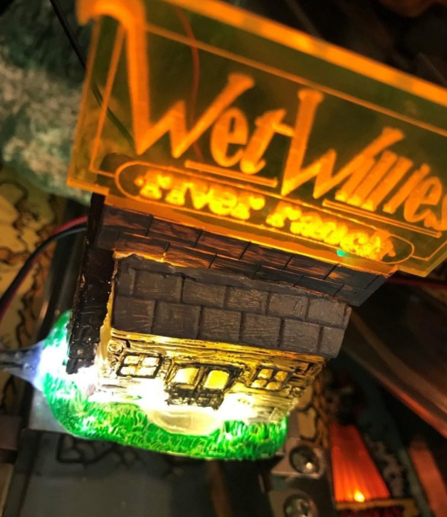 White Water WW Wet Willie’s RIVER RANCH CABIN W/glowing SIGN LED mod