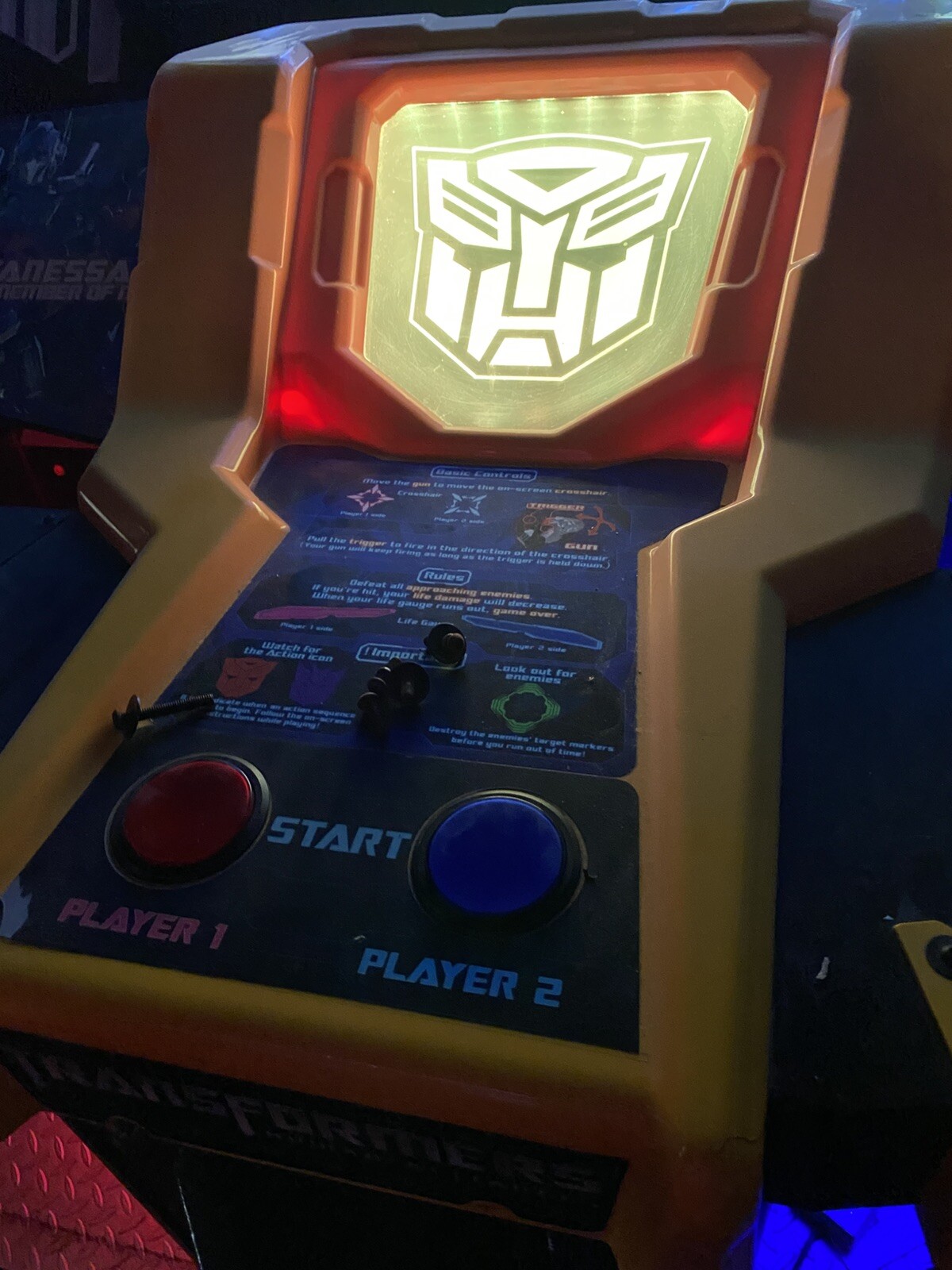 Transformers Human Alliance Arcade Game and Donor Parts Game