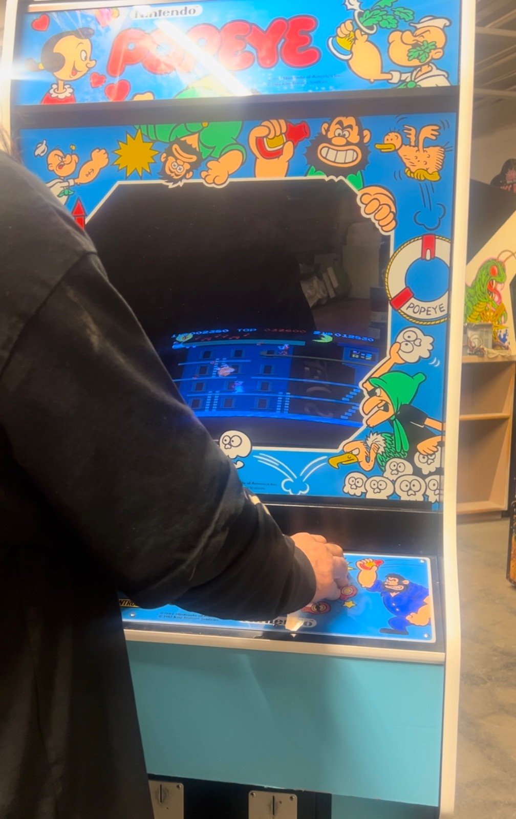 POPEYE ARCADE MACHINE by NINTENDO 1982 (Excellent) *RARE*