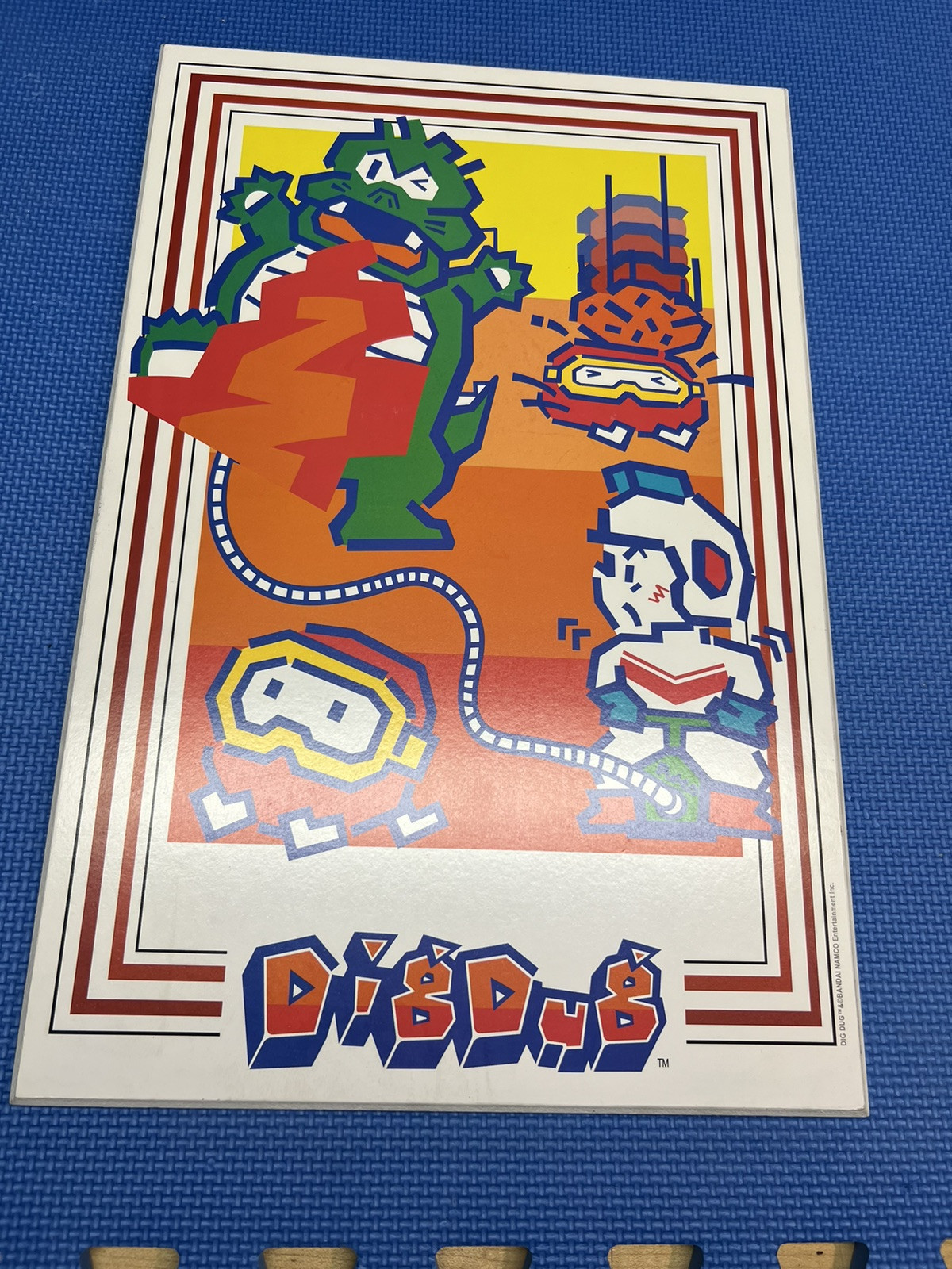 DIG DUG ARCADE VIDEO GAME WOOD VINTAGE SIGN