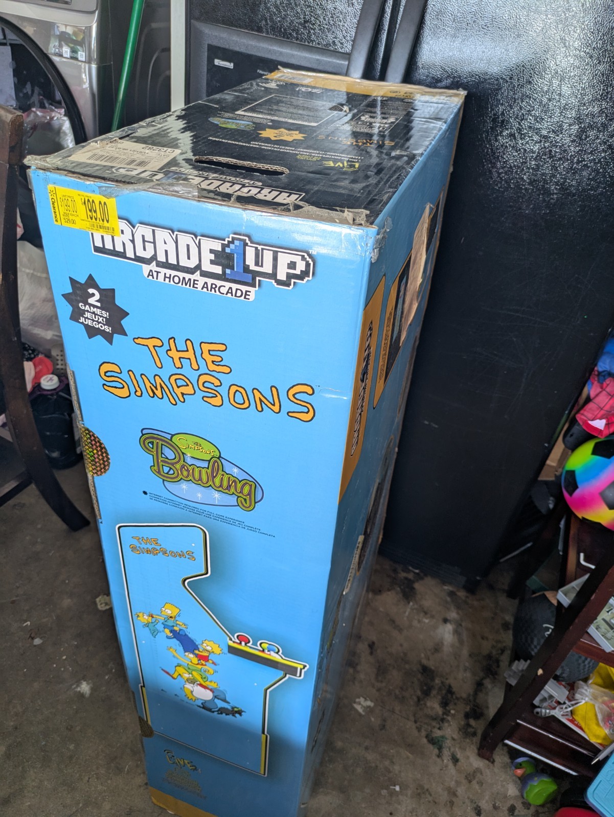 New The Simpsons 4-Player Video Arcade Machine Arcade1up with Riser and Seat