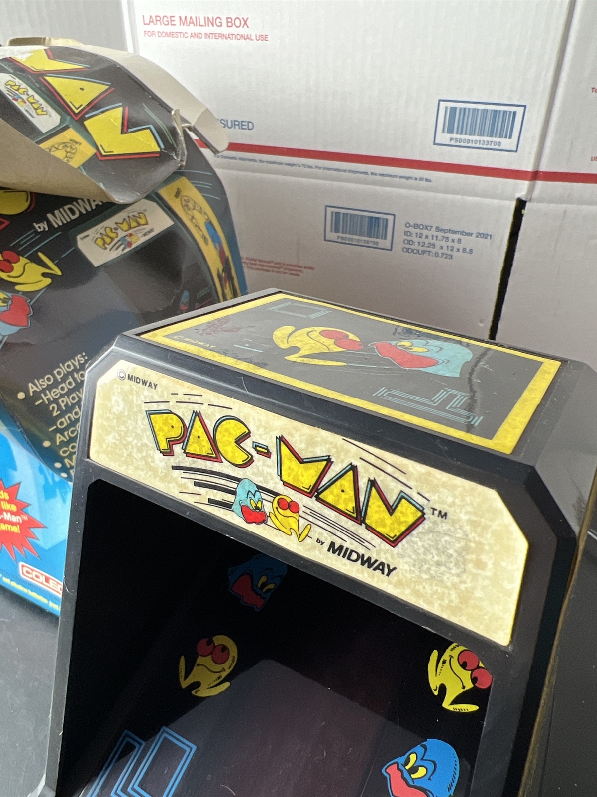 1981 COLECO Mini Arcade PAC-MAN Video Game Midway Tested W/Perma Power Battery