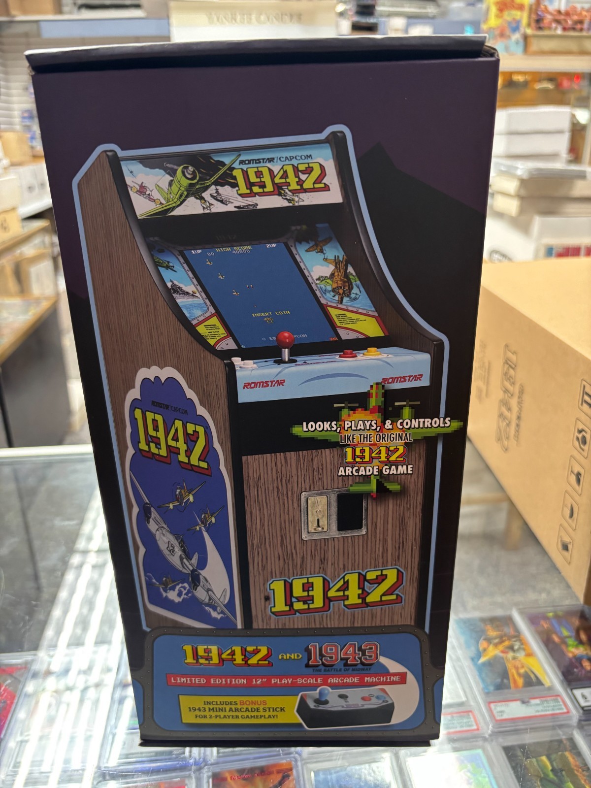 New Wave Toys 1942 Replicade Mini Arcade Machine 1:6 Scale Video Game New In Box