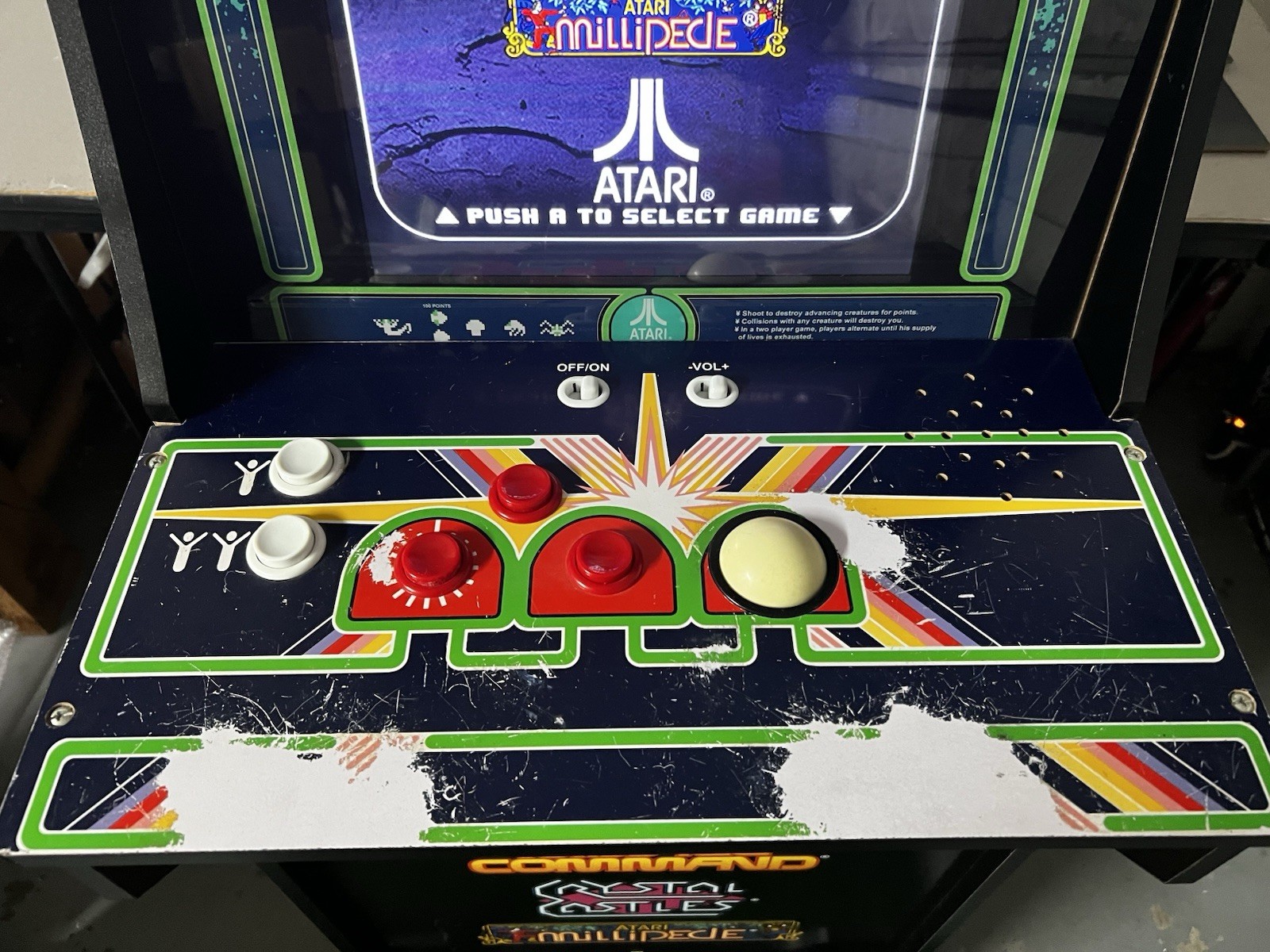 Arcade1Up Centipede 4-in-1 Cabinet: Millipede, Missile Command, Crystal Castles