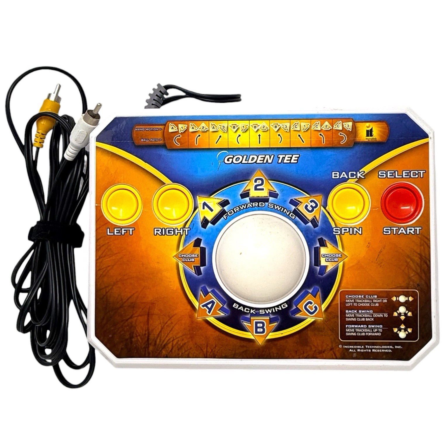 Golden Tee Plug & Play TV Golf Game 2011 JAKKS Pacific Trackball Tested Works