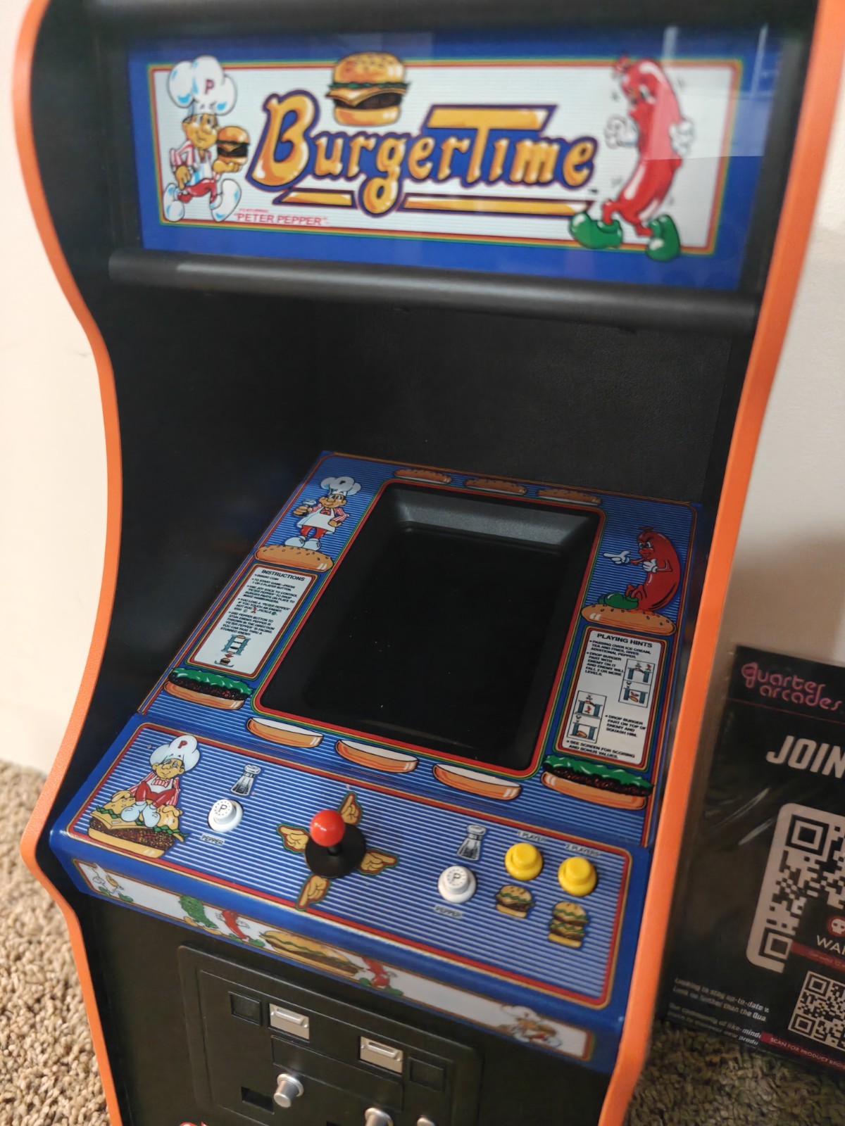BurgerTime Quarter Arcades 🍔 Numskull 1/4 Scale Mini Replica Arcade Game 🕹 NIB