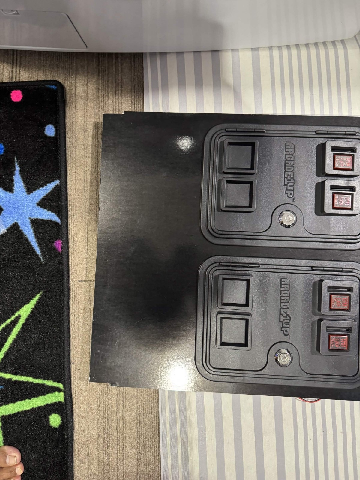 Arcade1Up kick plates for blitz and simpsons with 4 faux coin doors prewired I