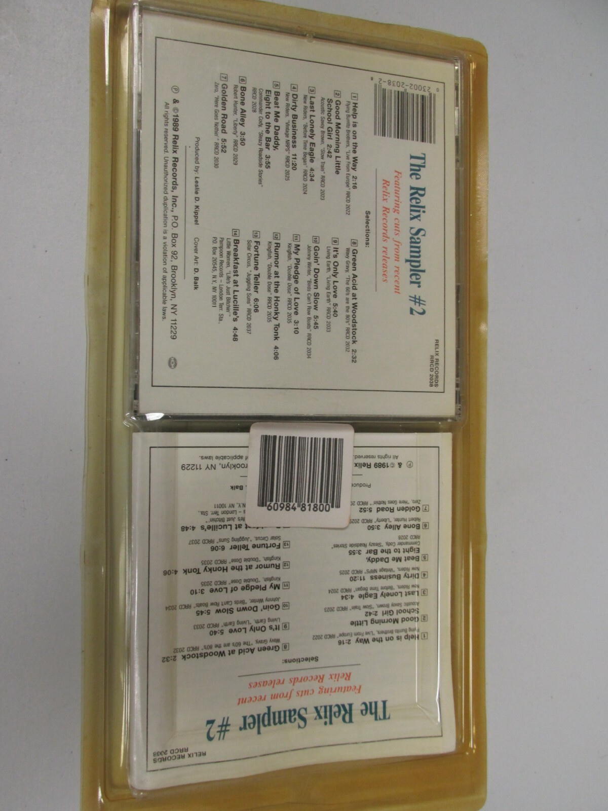 Relix CD Music long box new Compact Disc 1989 records releases compilation