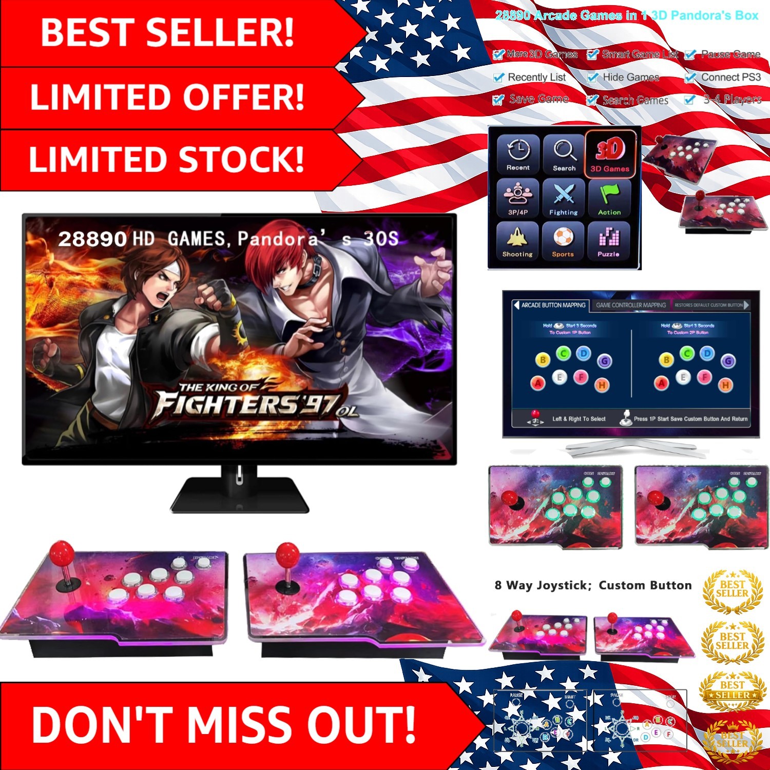 31800 Classic Games in 1 – Multi-Player 3D HD Arcade Console Experience