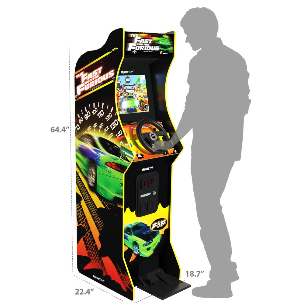 ARCADE1UP The Fast & The Furious Deluxe Arcade Game Machine Home Room WiFi