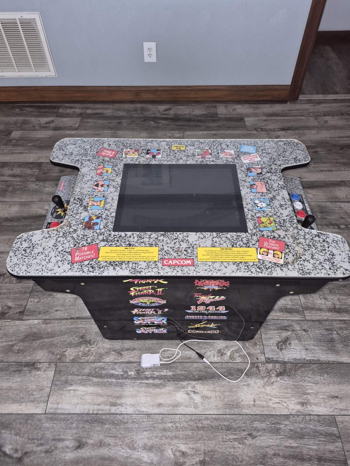 Street Fighter Arcade 1up Head To Head Cocktail Table Video Game Cabinet