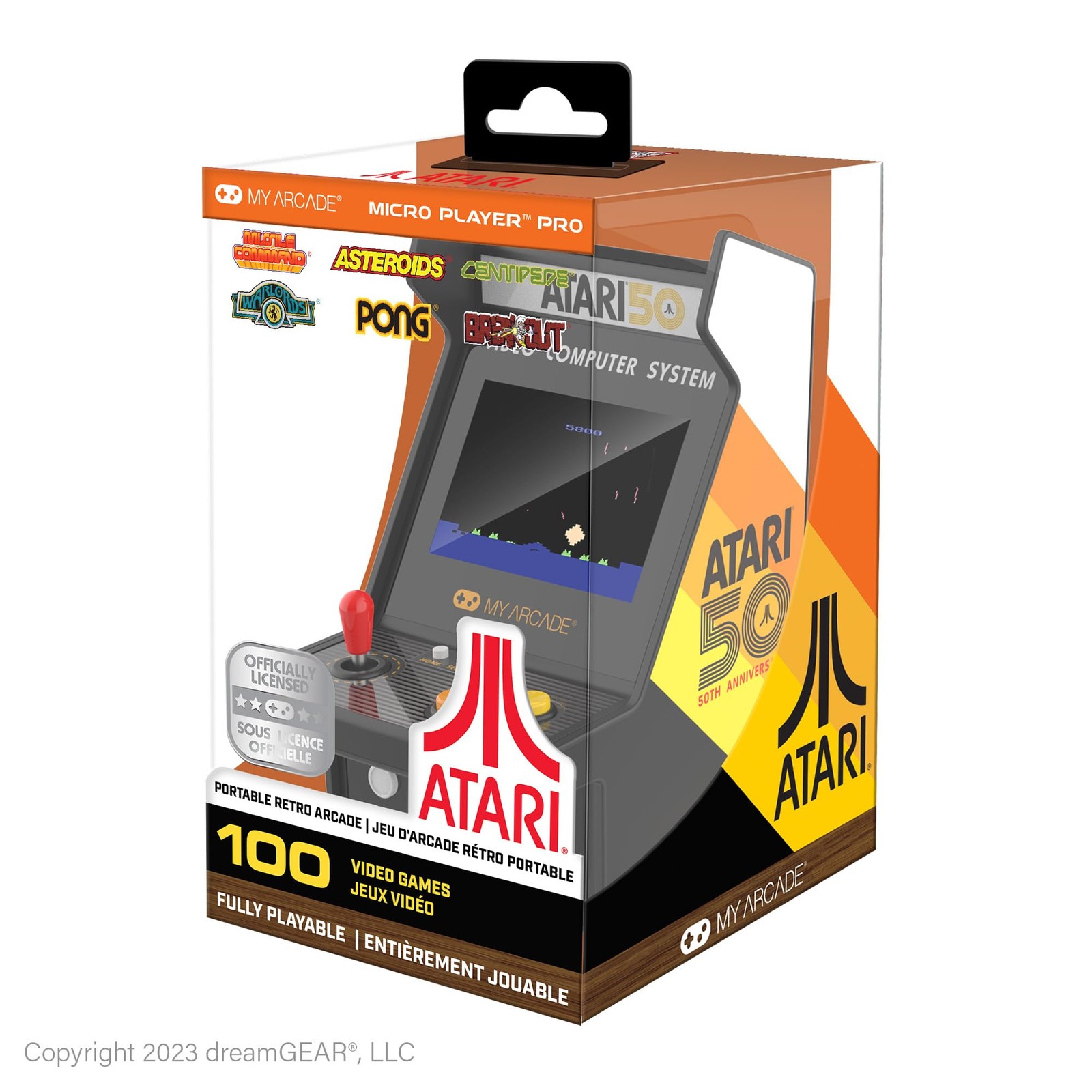 My Arcade Atari Micro 4.5 inches (W) x 4 (L) x 6.8 (H), Multi