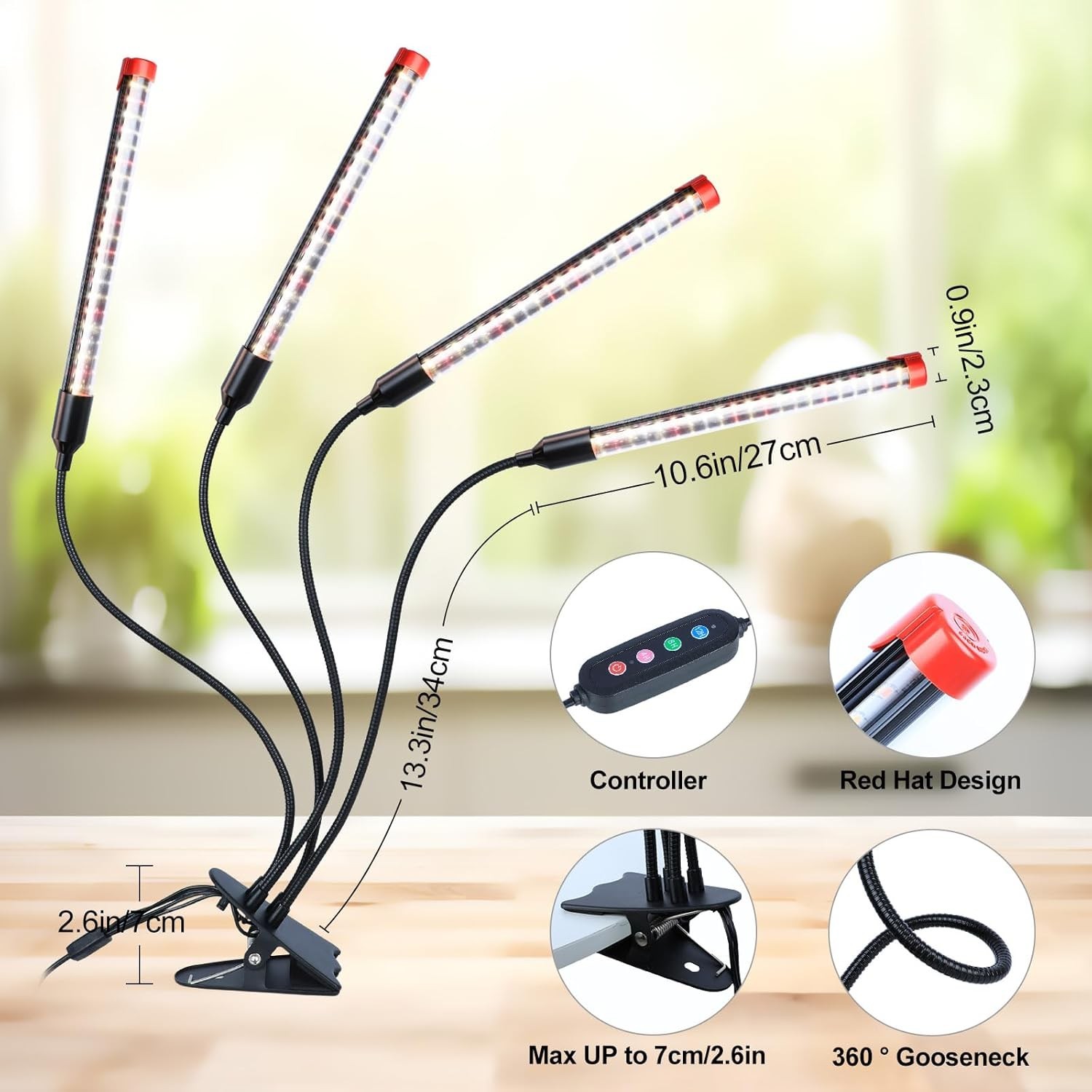 Gamechanger 2026 36 Watt Power Draw, NO Need Adapter, 4Head Strong Clip Grow …