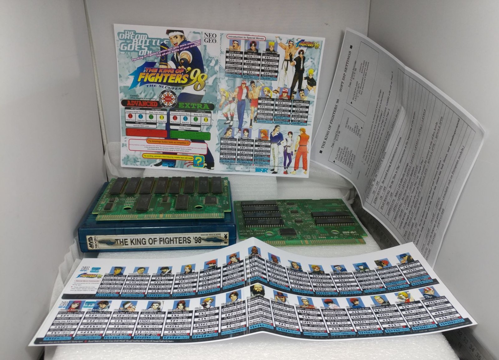 The King of Fighters 98 MVS SNK Cart Original Arcade Video Game Japan