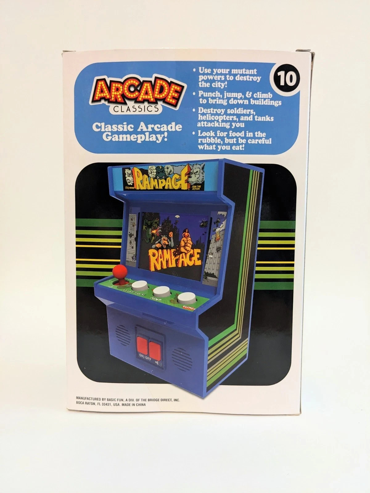 Arcade Classics Rampage #10 Handheld Mini Cabinet Basic Fun